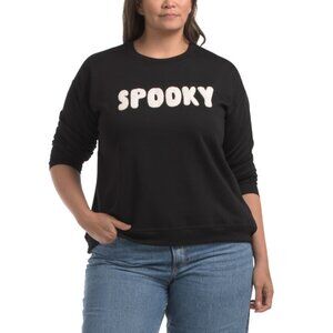 PHILOSOPHY Black/white Plus Spooky Sweatshirt